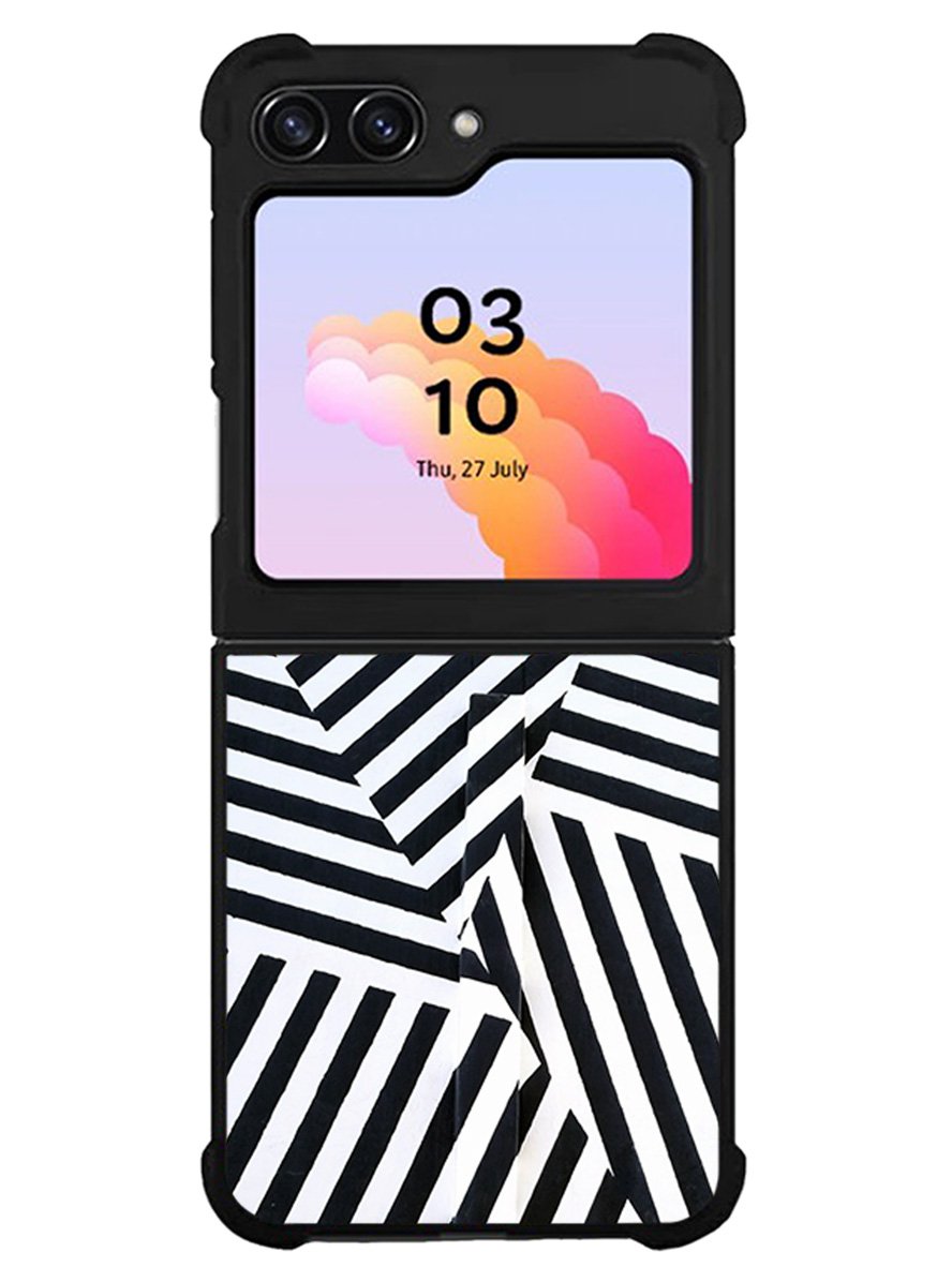 Black And White Samsung Galaxy Z Flip 5 5G 2023 Case OV10650