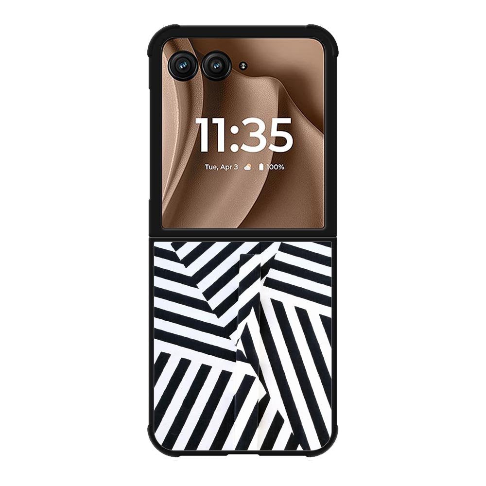 Black And White Motorola Moto RAZR Plus 2025 Case OV10650