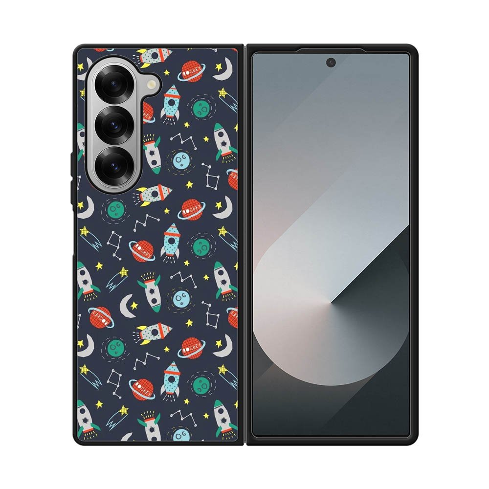 Rocket Pattern Samsung Galaxy Z Fold 7 5G Case OV10407