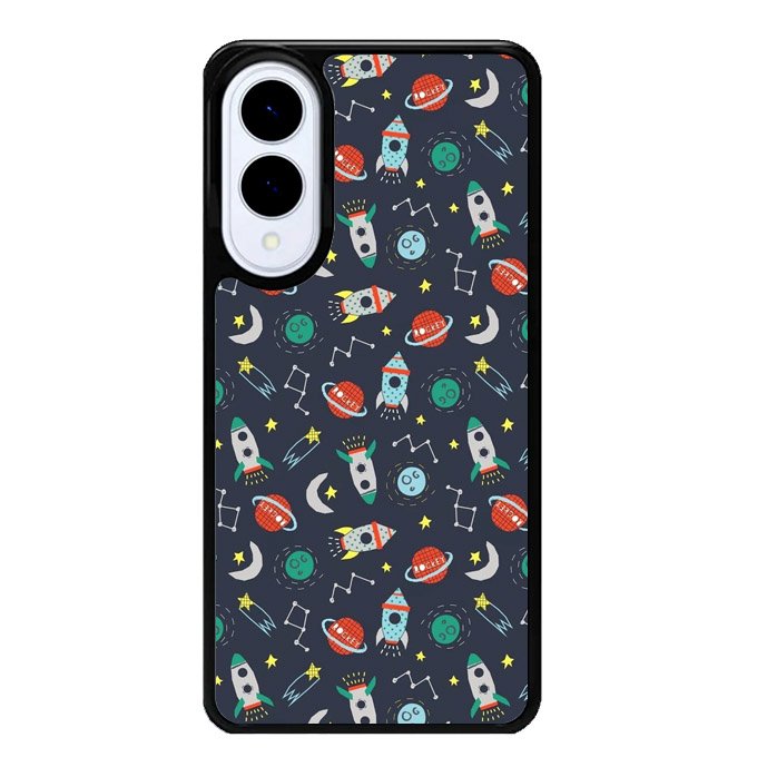 Rocket Pattern Samsung Galaxy S25 Edge 5G Case OV10407