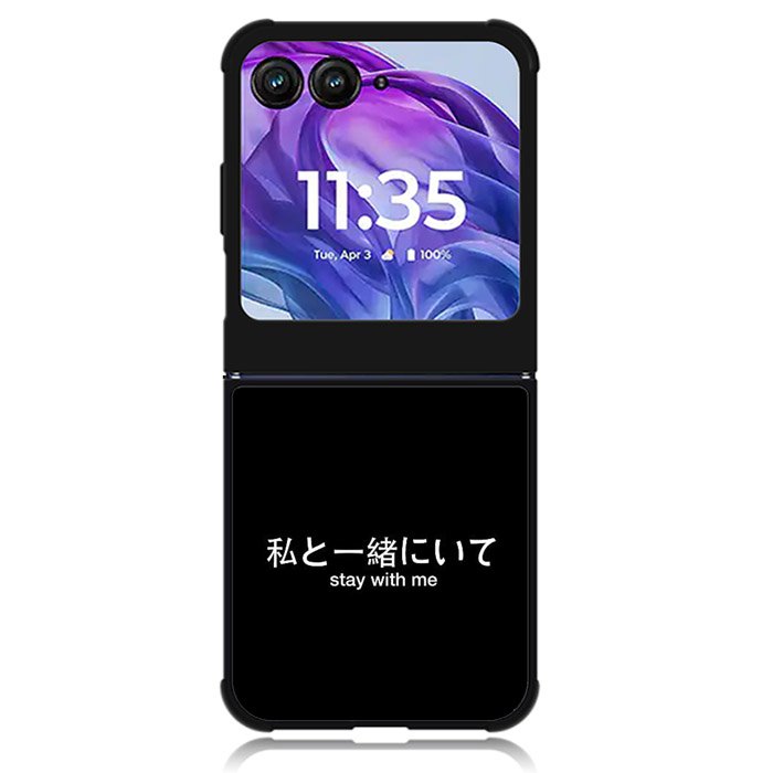 Stay With Me Simple Quotes Motorola Moto Razr Plus 2024 , Moto Razr+ 2024 Case OV11226