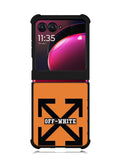 Off White Orange Motorola Moto Razr Plus 2023 , Moto Razr+ 2023 Case OV11223