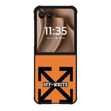 Off White Orange Motorola Moto RAZR Plus 2025 Case OV11223