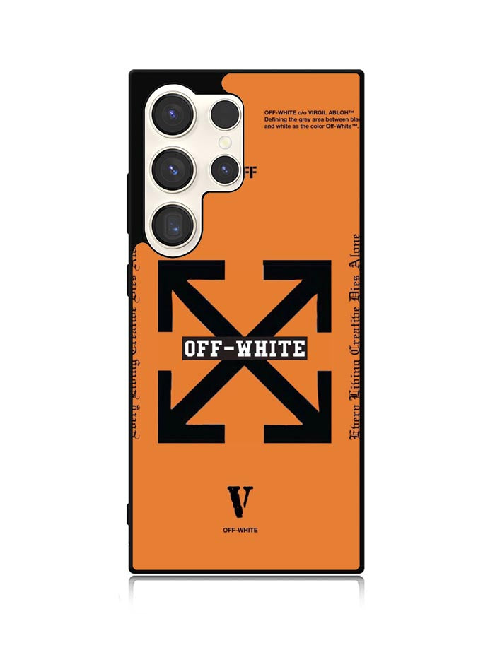 Off White Orange Samsung Galaxy S25 Ultra 5G Case QC11223