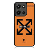 Off White Orange Motorola Moto G 5G 2025 Case OV11223