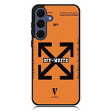 Off White Orange Samsung Galaxy S25 FE Case OV11223