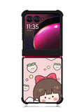 Peach Cute Nice Day Motorola Moto Razr Plus 2023 , Moto Razr+ 2023 Case OV11224