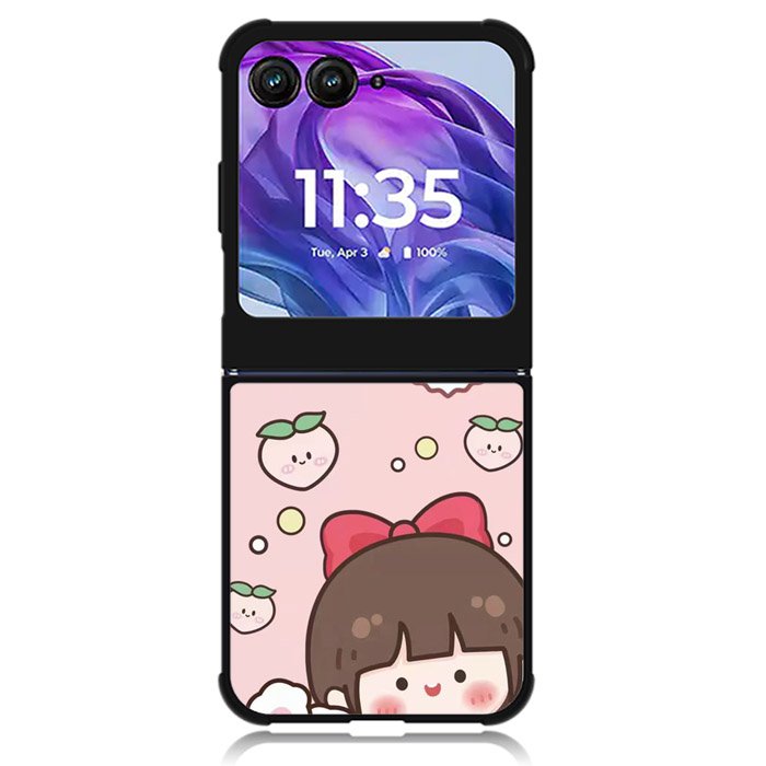 Peach Cute Nice Day Motorola Moto Razr Plus 2024 , Moto Razr+ 2024 Case OV11224