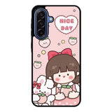 Peach Cute Nice Day Samsung Galaxy A17 Case QC11224