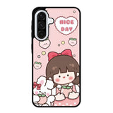 Peach Cute Nice Day Samsung Galaxy A36 5G Case RC11224
