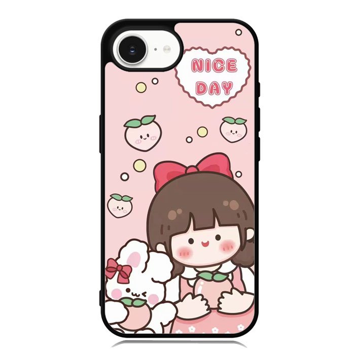 Peach Cute Nice Day iPhone 16e Case OV11224