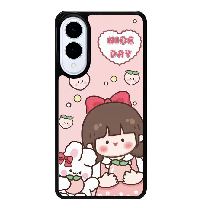 Peach Cute Nice Day Samsung Galaxy S25 Edge 5G Case OV11224