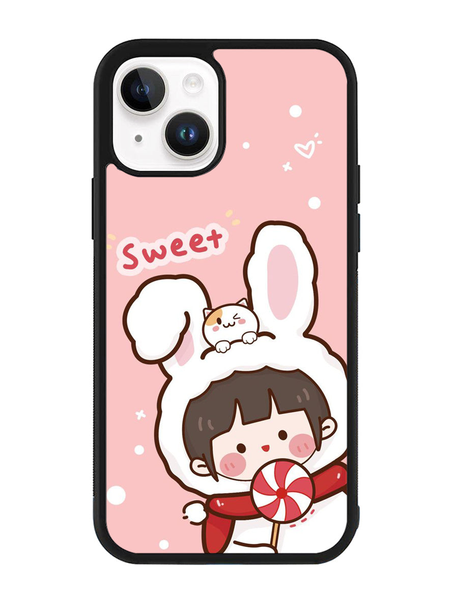 Cute Rabbit Sweet iPhone 14 Plus Case QC11206