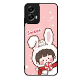 Cute Rabbit Sweet Motorola Moto G Play 2024 Case OV11206