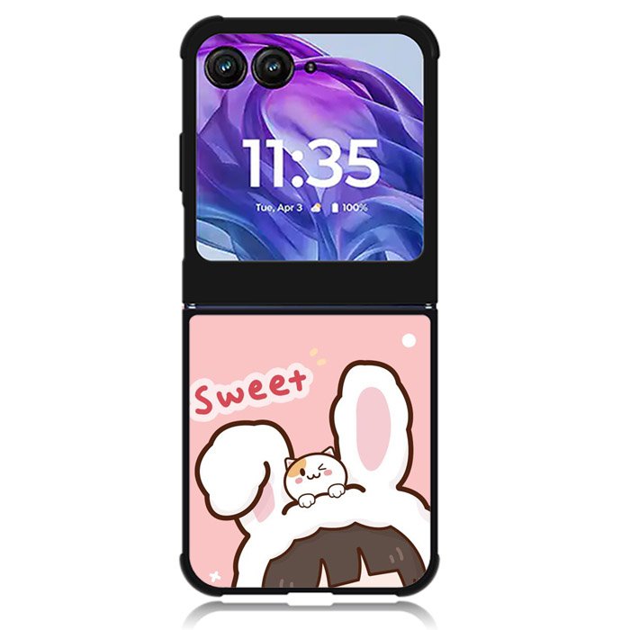 Cute Rabbit Sweet Motorola Moto Razr Plus 2024 , Moto Razr+ 2024 Case OV11206