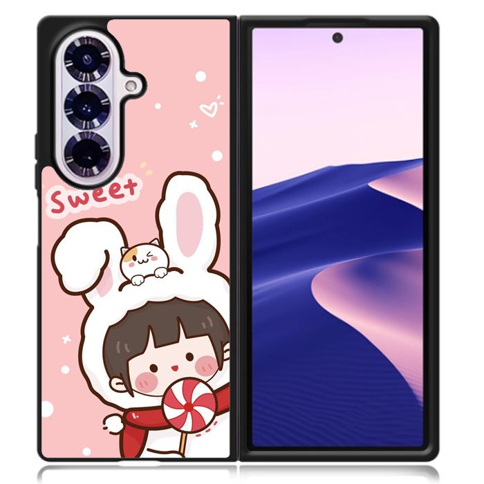 Cute Rabbit Sweet Samsung Galaxy Z Fold 7 Case OV11206