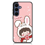Cute Rabbit Sweet Samsung Galaxy S25 FE Case OV11206