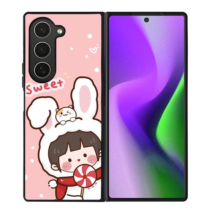 Cute Rabbit Sweet Samsung Galaxy Z Fold 6 5G 2024 Case OV11206