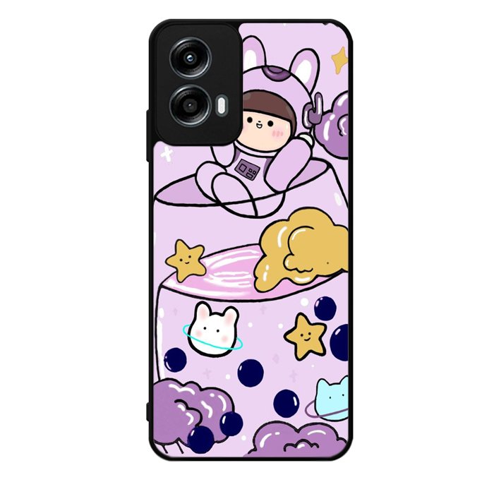 Cute Purple Bobba Motorola Moto G Play 2024 Case OV11205