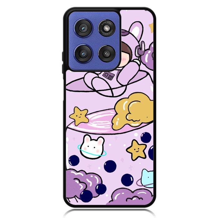 Cute Purple Bobba Motorola Moto G Stylus 5G 2025 Case OV11205