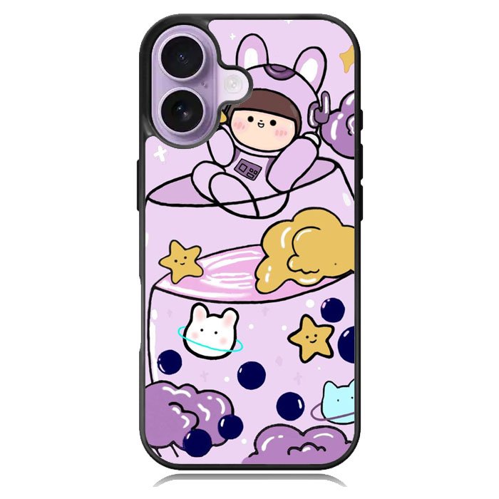 Cute Purple Bobba iPhone 17 Case OV11205