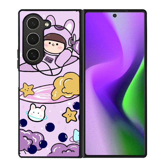 Cute Purple Bobba Samsung Galaxy Z Fold 6 5G 2024 Case OV11205