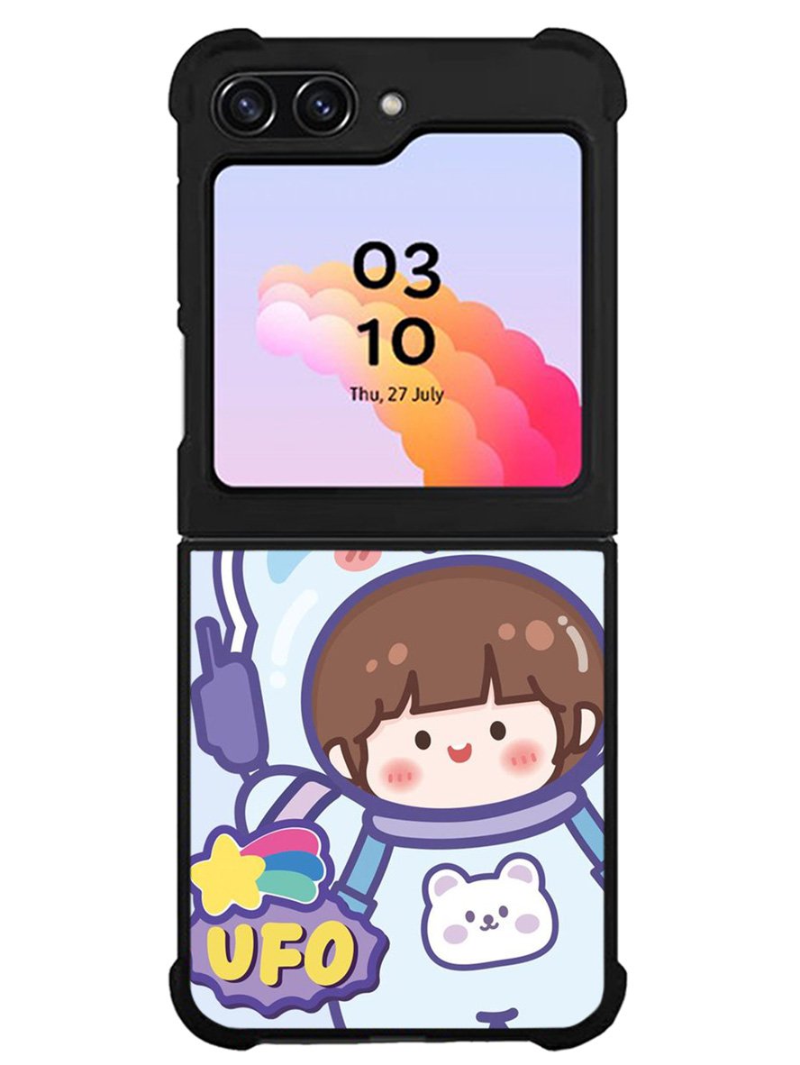Cute Blue Space Ufo Samsung Galaxy Z Flip 5 5G 2023 Case OV11201