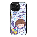 Cute Blue Space Ufo iPhone 16 Pro Case OV11201