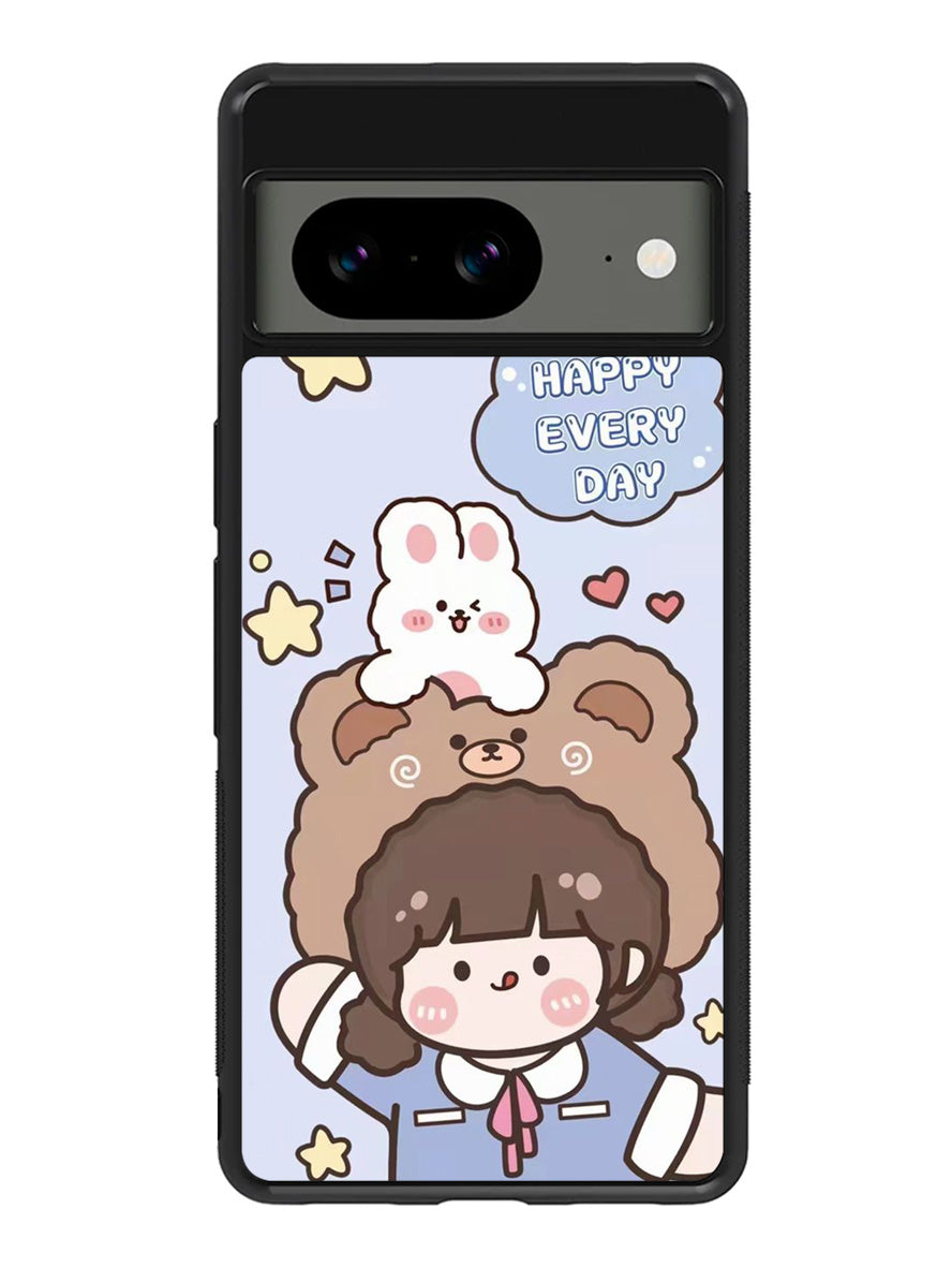 Cute and Happy Everyday Google Pixel 8A Case QC11197