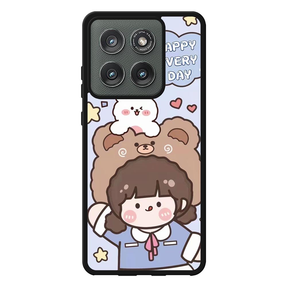 Cute and Happy Everyday Motorola Moto Edge 2025 Case QC11197