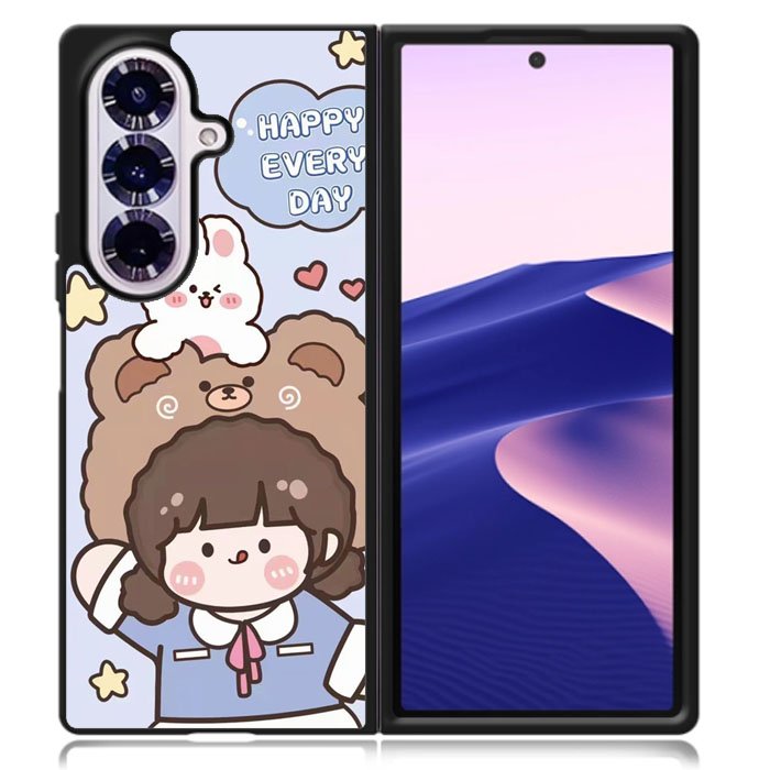 Cute and Happy Everyday Samsung Galaxy Z Fold 7 Case OV11197