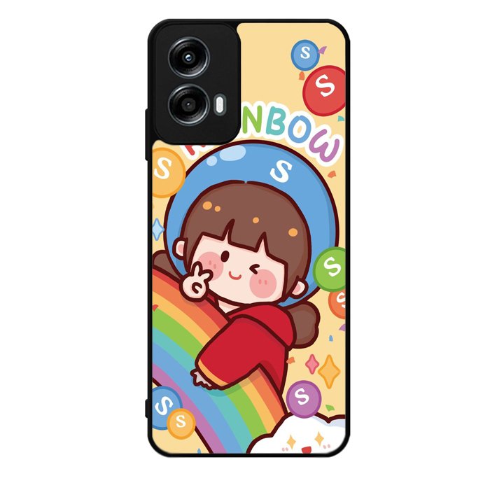 Cutei Rainbow Candy Motorola Moto G Play 2024 Case OV11217