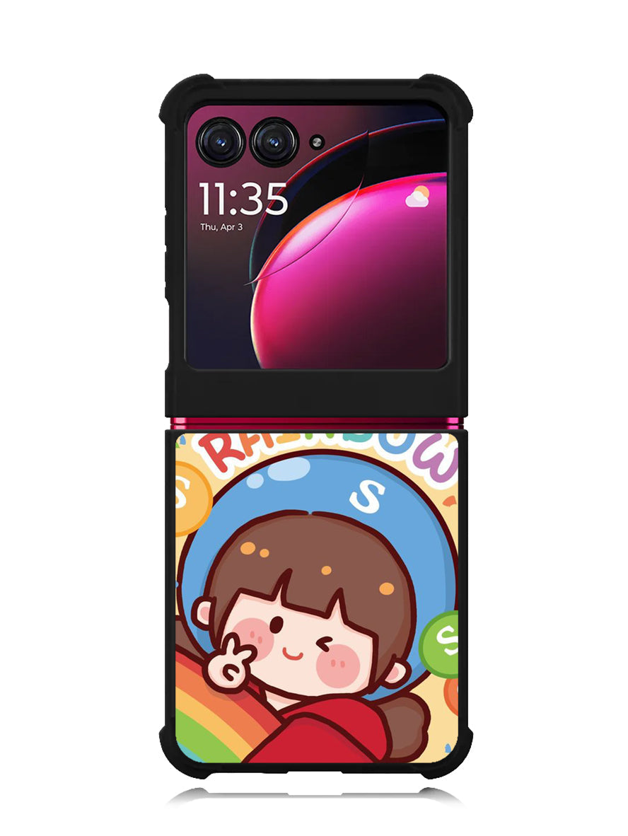 Cutei Rainbow Candy Motorola Moto Razr Plus 2023 , Moto Razr+ 2023 Case OV11217