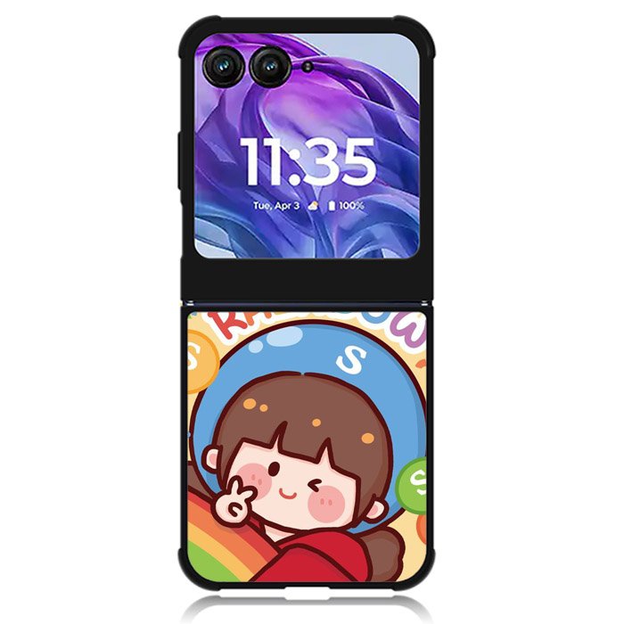 Cutei Rainbow Candy Motorola Moto Razr Plus 2024 , Moto Razr+ 2024 Case OV11217