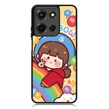 Cutei Rainbow Candy Motorola Moto G 5G 2025 Case OV11217