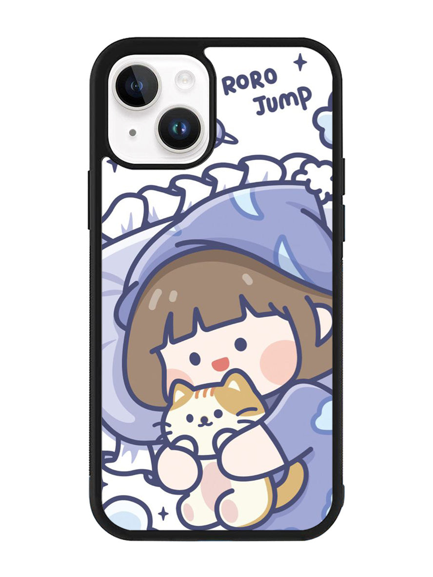 Cute Sleeping with the cat iPhone 15 Plus Case OV11213