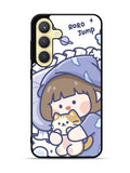 Cute Sleeping with the cat Samsung Galaxy S25 5G Case OV11213