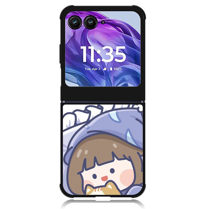Cute Sleeping with the cat Motorola Moto Razr Plus 2024 , Moto Razr+ 2024 Case OV11213
