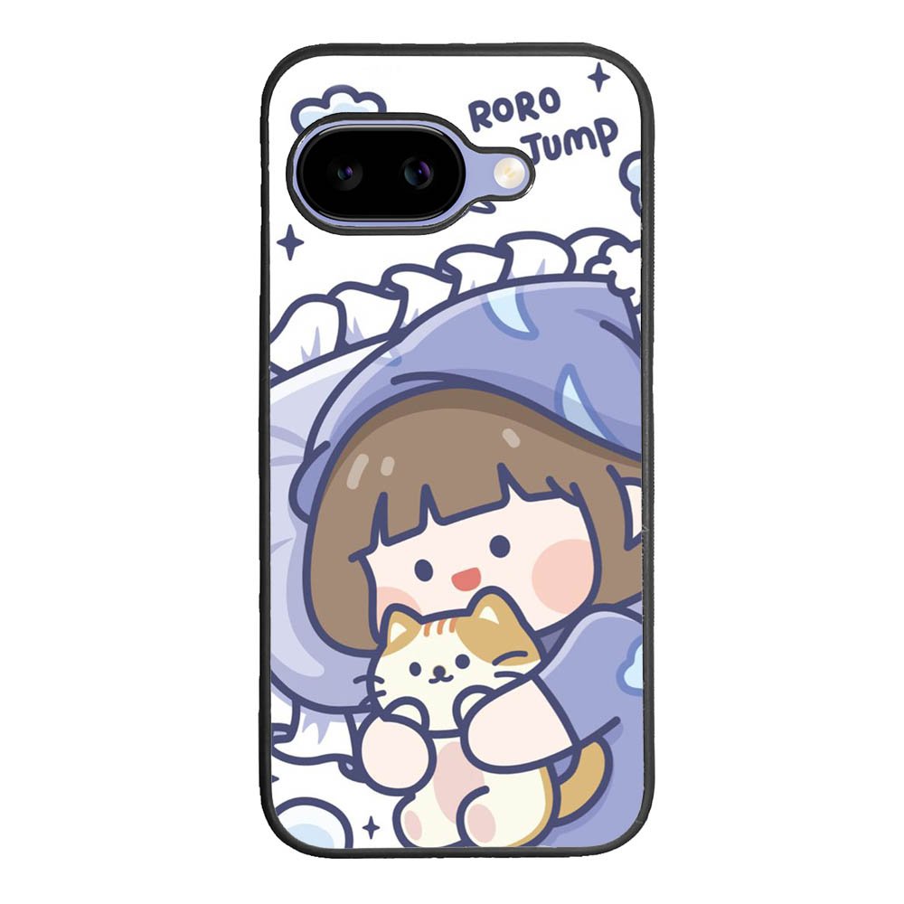 Cute Sleeping with the cat Google Pixel 10A Case OV11213