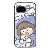 Cute Sleeping with the cat Google Pixel 10A Case OV11213