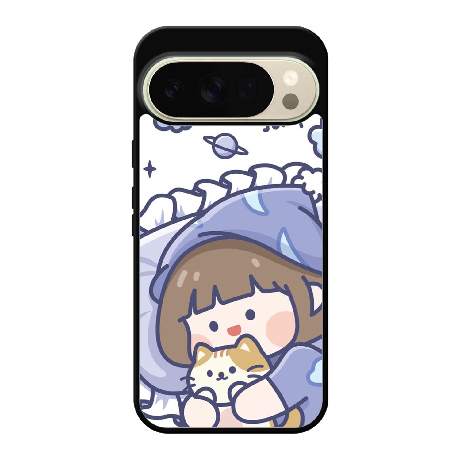 Cute Sleeping with the cat Google Pixel 10 Pro Case OV11213
