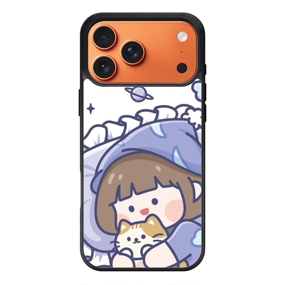 Cute Sleeping with the cat iPhone 17 Pro Max Case OV11213