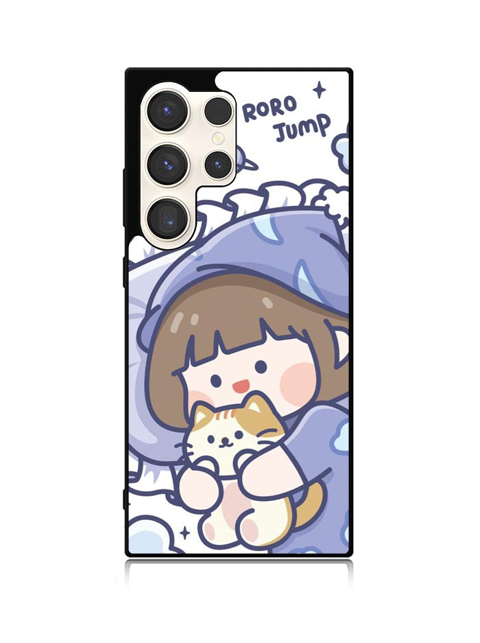 Cute Sleeping with the cat Samsung Galaxy S25 Ultra 5G Case QC11213