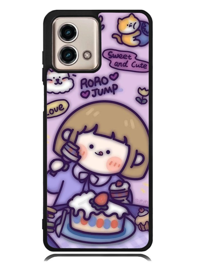 Cute Roro Jump Eat the Sweet Cake Motorola Moto G Stylus 5G 2023 Case OV11210