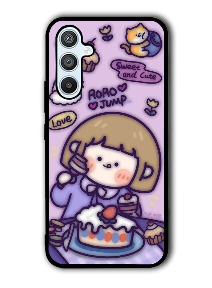 Cute Roro Jump Eat the Sweet Cake Samsung Galaxy A14 5G Case QC11210