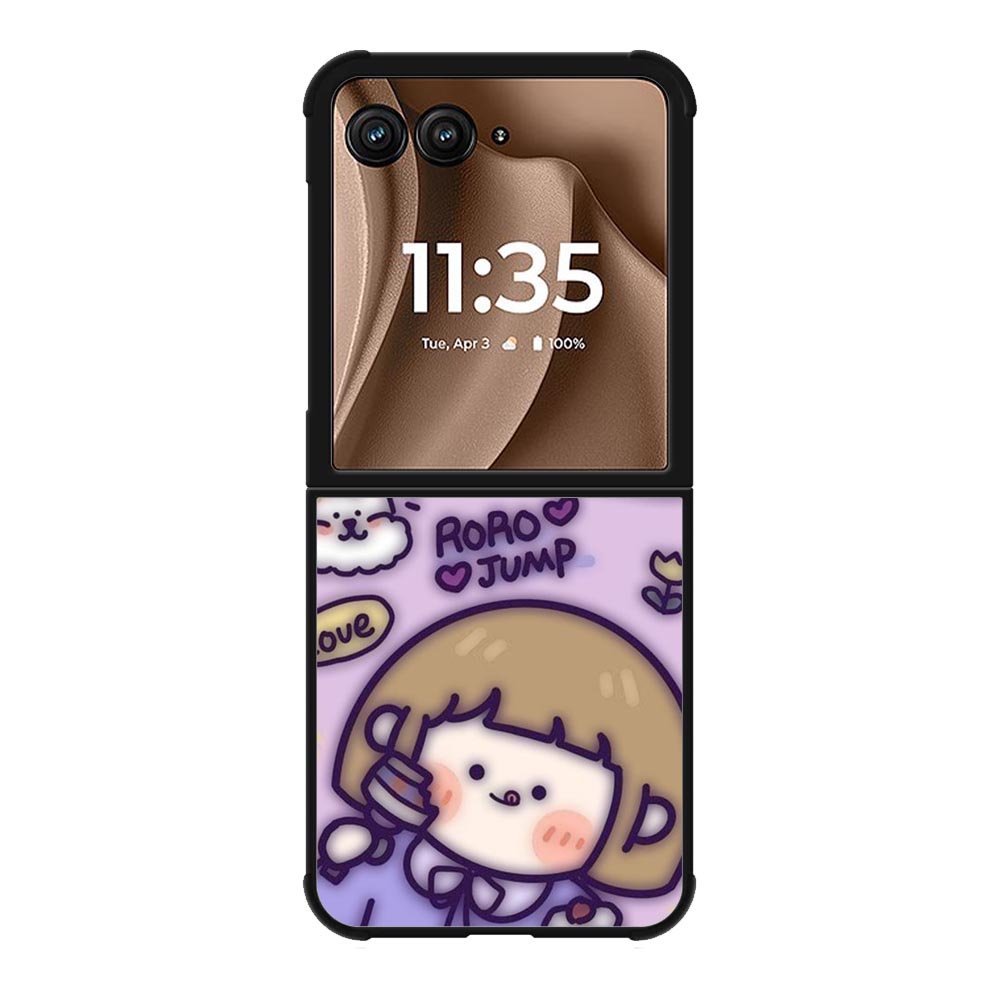 Cute Roro Jump Eat the Sweet Cake Motorola Moto RAZR Plus 2025 Case OV11210