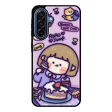 Cute Roro Jump Eat the Sweet Cake Samsung Galaxy A17 Case QC11210