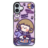 Cute Roro Jump Eat the Sweet Cake iPhone 16 Case QC11210