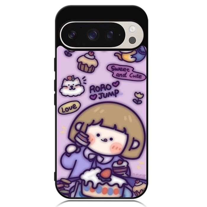 Cute Roro Jump Eat the Sweet Cake Google Pixel 9 Pro XL Case OV11210
