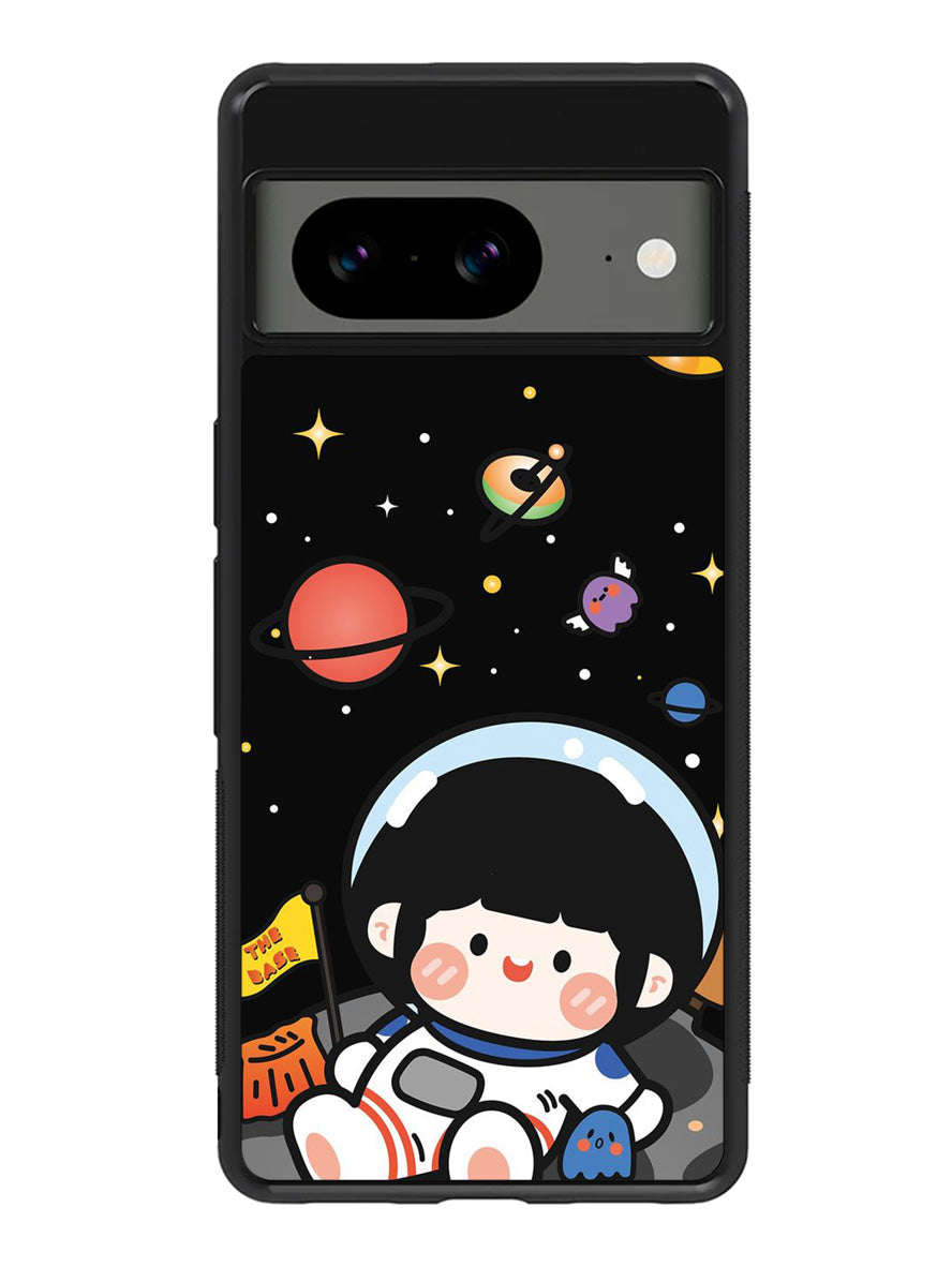 Cute Roro Jump and Astronaut Google Pixel 8 Case QC11207